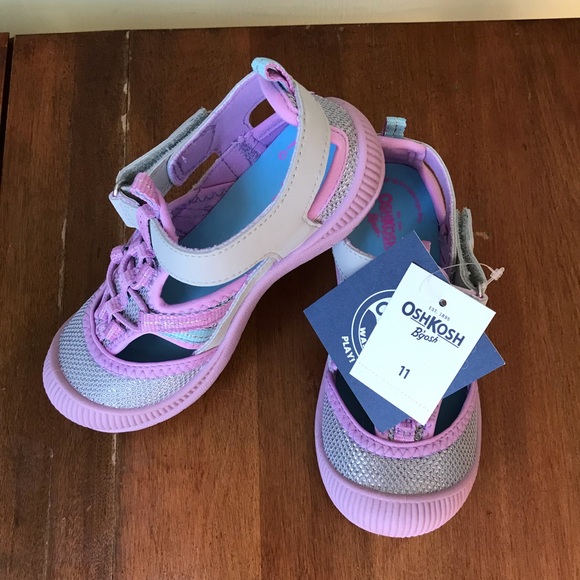 NWT Oshkosh lilac and silver sneaker/sandals - Picture 5 of 6